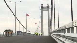 "Golden Gate-ul" românesc va fi inaugurat în 6 iulie, pe varianta Măcin. Podul de la Brăila va fi deschis circulaţiei doar ziua