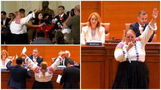 "Să te duci la America și linge-i clanța!" şi "Mincinoasă ordinară". Scandal între Şoşoacă şi Ciolacu în Parlament