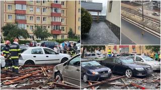 Oraşe din sud-vestul ţării, măturate de vijelii şi grindină. Rafale de peste 75 de km/h şi prăpăd în Reşiţa. Ne aşteaptă un nou val de caniculă