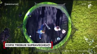 Săritul de pe trambulină poate fi periculos în cazul copiilor