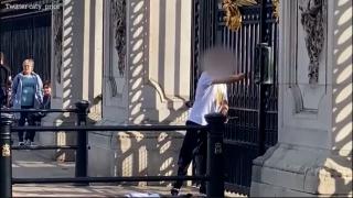 Un bărbat s-a legat cu cătuşe de porţile de la Palatul Buckingham
