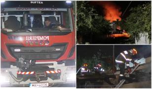 Casă din Mogoşoaia, mistuită de flăcări în doar câteva minute. Proprietarii s-au salvat la timp