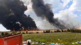 Un nou incendiu puternic în Măgurele. Pompierii au stins focul ce se întindea pe 20 de hectare