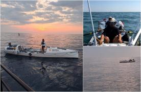 Românul care a vrut să străbată Marea Neagră într-o barcă cu vâsle, salvat după 10 zile în larg. Alex Dumbravă voia să doboare un nou record mondial