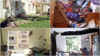 "M-a ridicat din pat o jumătate de metru. Doamne, ce s-a întâmplat?". Locuitorii blocului din Zărnești, treziți din somn de explozia care le-a distrus locuințele