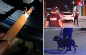 Macetă de aproape jumătate de metru, găsită în mașina unui șofer tras pe dreapta în Ilfov. Razie de amploare pe drumurile de acces în Capitală