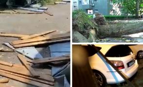 Doi artişti, răniţi după ce vântul a luat pe sus o boxă de pe scenă. Furtunile violente au devastat vestul ţării: vijeliile au distrus acoperişuri, pensiuni, maşini