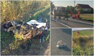 Soț și soție au sfârșit într-un accident înfiorător, pe Drumul Morții E85. Martorii, şocaţi de impactul devastator