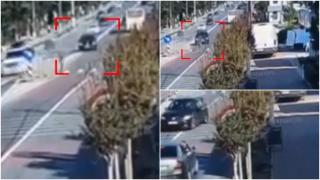 Momentul în care un bărbat de 63 de ani este spulberat pe trecerea de pietoni, în Constanţa. Șoferul a intrat pe contrasens și l-a lovit în plin