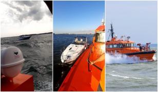 Velier cu şase persoane la bord, rămas fără combustibil în Marea Neagră. Misiunea de salvare a durat trei ore
