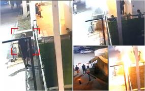 "S-a creat un pic de panică! Au început să ţipe". Patronul clubului din Costineşti oferă recompensă pentru prinderea tânărului de 23 de ani care a dat foc gardului