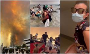 "Sunt prea tânără ca să mor!" Roberta, o româncă prinsă în infernul din Rodos, a filmat imagini dramatice din timpul evacuării