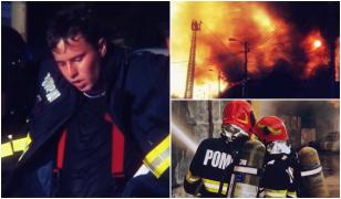 Incendiu la Cluj, la un depozit de piese auto. Un pompier a leşinat în timpul luptei cu flăcările. A fost scos de colegi din mijlocul văpăilor şi dus la spital