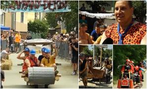 Concurs neobişnuit la Harghita. Localnicii au defilat şi s-au "duelat" în excentricitate, îmbrăcaţi în diverse personaje celebre