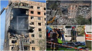 O fetiţă de 10 ani şi mama ei au murit în mod brutal. Imagini cutremurătoare după un atac al ruşilor asupra oraşului lui Zelenski. Patru morţi