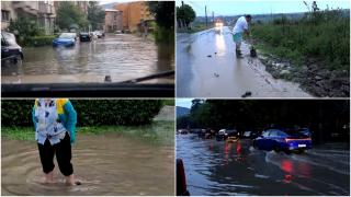 "Vai de mine!". Furtunile au făcut prăpăd în țară. După o oră de ploaie, zeci de curți și străzi au ajuns sub ape. Zonele afectate