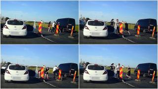 Şofer din Timişoara, bătut măr de o femeie în trafic, pentru că a vrut s-o tragă la răspundere. După incident, şoferiţa şi-a văzut liniştită de drum