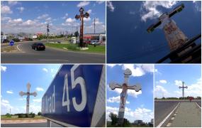 Cine s-ar afla în spatele crucilor gigant care au apărut pe drumurile din ţară. "Este o monstruozitate de 10 metri"