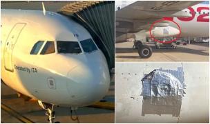 Un avion peticit cu bandă adezivă a zburat de la Cagliari la Roma. Pasagerii au filmat îngroziți gaura din fuzelaj: "Ne tratează ca pe o colonie din lumea a treia"