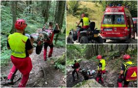 Copilaș de 7 ani, în stare critică după ce s-a prăbușit în Canionul Șapte Scări din masivul Piatra Mare. Micuțul a suferit un traumatism cranian sever