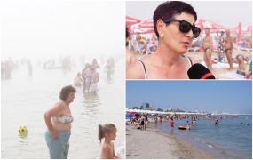 Stațiunea în care turiștii nu mai au loc pe plajă. "E aglomerat, n-avem nici pe cearceaf unde să stăm"