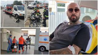 CRBL, transportat cu ambulanța după accidentul de motocicletă pe care l-a avut în Hațeg. Artistul a rămas fără permisul de conducere