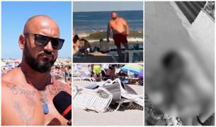 Scandalul la cuţite de pe plaja din Costineşti a pornit de la două şezlonguri: "Să mor de nu vă tai, vă calc în picioare!"