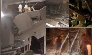 La un pas de tragedie. Tavanul unui local s-a prăbușit din senin peste invitaţi, când se aflau la majoratul unui tânăr, la Băile Herculane