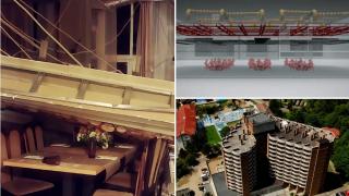 ANIMAȚIE. Cum s-a prăbușit tavanul unui restaurant la un majorat, în Băile Herculane. Martorii povestesc momente de panică