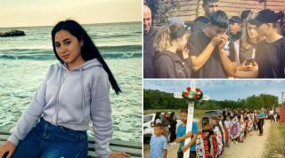 "Nu-mi vine să cred nici acum". Oameni împietriți de durere la înmormântarea Alinei, fata ucisă în Mangalia. Își va dormi somnul de veci îmbrăcată în mireasă