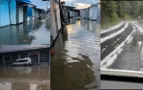 Suceava, inundată după o ploaie torenţială de câteva minute. În Harghita, grindina a făcut ravagii