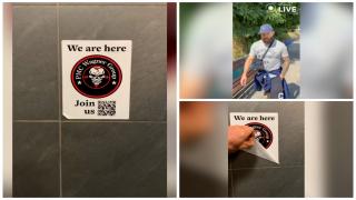"Suntem aici! Alăturaţi-vă nouă!" Doi ruşi care au panicat Polonia lipind sute de stickere misterioase cu Grupul Wagner au fost arestaţi