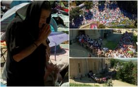 Anevoiosul drum al credinței! Pelerinii de la Mănăstirea Nicula au mers și patru zile pe jos ca să se închine la icoana Sfintei Marii. Urmează cea mai lungă noapte