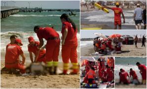 Filmul tragediei din Mamaia. Toţi cei trei tineri morţi au intrat în apă pentru a salva o fată de 16 ani luată de curenţi