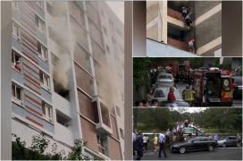 Incendiul de la hotelul din Băile Felix a fost lichidat. Şase persoane intoxicate cu fum, dintre care două transportate la spital
