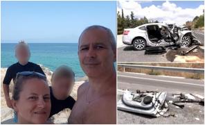 Ei sunt Alina și Roland, cei doi soți români morți în accidentul din Grecia. Au sfârșit sub ochii copiilor, după ce s-au izbit cu mașina de un camion