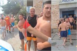 "Pe tine te bat când te prind!" Bătăuşii de pe plaja din Costineşti, eliberaţi sub control judiciar. Au continuat scandalul la ieşirea din arest