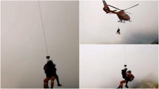 Turist, salvat de salvamontiști de la 2.000 de metri altitudine, după ce i s-a făcut rău. Clujeanul era "La trei paşi de moarte" cu soția sa