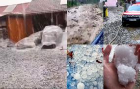 "Vai, dar ce e aici! Nenorocire domnule, nenorocire!" Mai multe localităţi din ţară lovite de precipitaţii abundente şi grindină