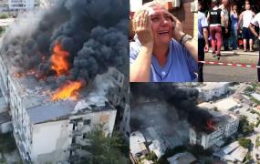 "Cum e casa mea. Doamne, nu mai pot!" Acoperişul unui bloc din Huşi distrus complet, după ce a luat foc din senin: 20 de locuinţe vor avea nevoie de reparaţii