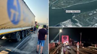 Cum s-a produs accidentul de pe Podul Prieteniei care a blocat Vama Giurgiu. Cozile de mașini s-au întins pe kilometri întregi