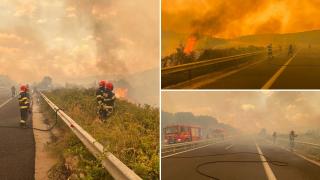 Imagini dramatice cu intervenția pompierilor români în Grecia. Pădurile s-au transformat într-un infern de foc