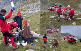 Muşcat de viperă în timp ce se afla cu oile la păscut în Munţii Parâng. Salvatorii au fost nevoiţi să meargă pe jos până la cioban