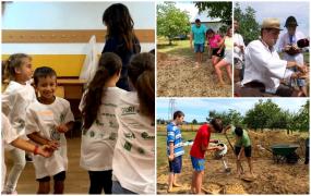 Meşteşuguri şi obiceiuri străvechi, la şcolile de vară din Suceava. Copiii au fost cuceriţi de confecţionarea opinicilor, pregătirea lutului sau jocul morii