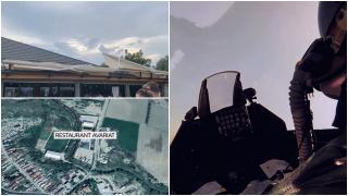 Două avioane F-16 ale olandezilor au zburat prea jos şi au distrus acoperişul unui restaurant din Ilfov