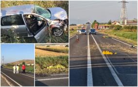 Trei tineri, ucişi de un şofer de 19 ani care s-a urcat beat la volan, în Sântimbru. Alţi trei sunt răniţi grav, după ce băiatul i-a spulberat pe marginea drumului