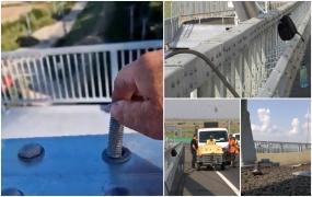 Şuruburile desprinse la podul de la Brăila nu sunt un caz izolat. EXPERIMENT: Și în alte zone le poţi scoate cu mâna