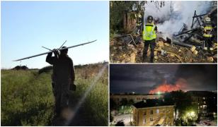 Războiul dronelor se intensifică. Rusia vizată, în premieră, de un atac masiv cu drone. Putin s-a răzbunat, atacând Kievul