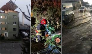 Furtunile au măturat aproape toată ţara. În Bacău, gospodăriile au fost acoperite de ape, a fost prăpăd şi în Bistriţa-Năsăud