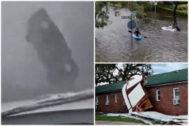 "Maşina aia zboară! Ce naiba?" Momentul în care uraganul Idalia ia pe sus o maşină aflată în trafic. Scene şocante în SUA